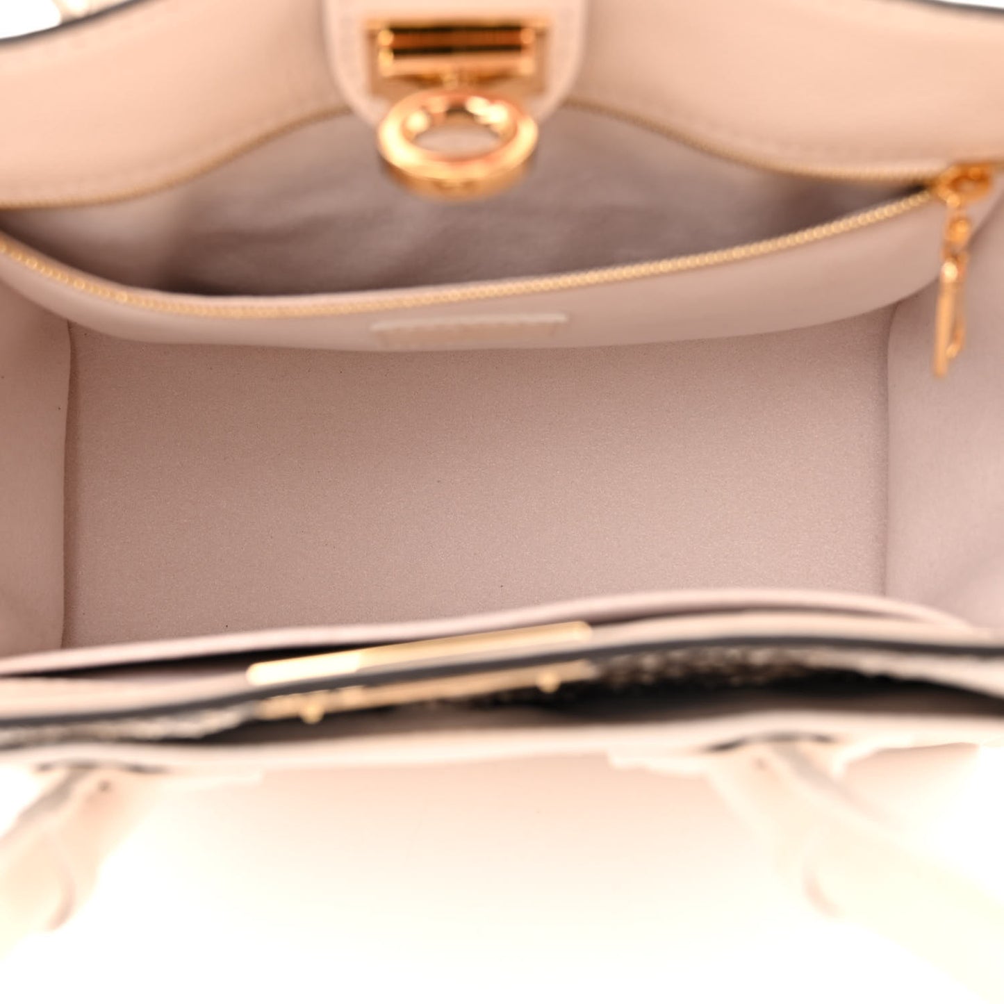 Calfskin Karung Snakeskin Mahina On My Side PM Quartz White