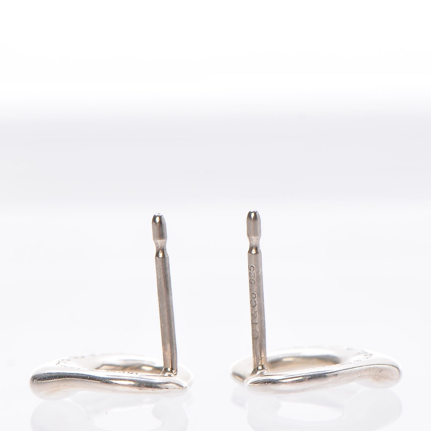 Sterling Silver 11mm Elsa Peretti Open Heart Earrings
