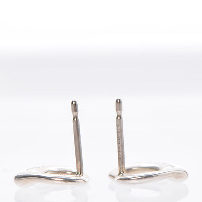 Tiffany Sterling Silver 11mm Elsa Peretti Open Heart Earrings 3 of 7