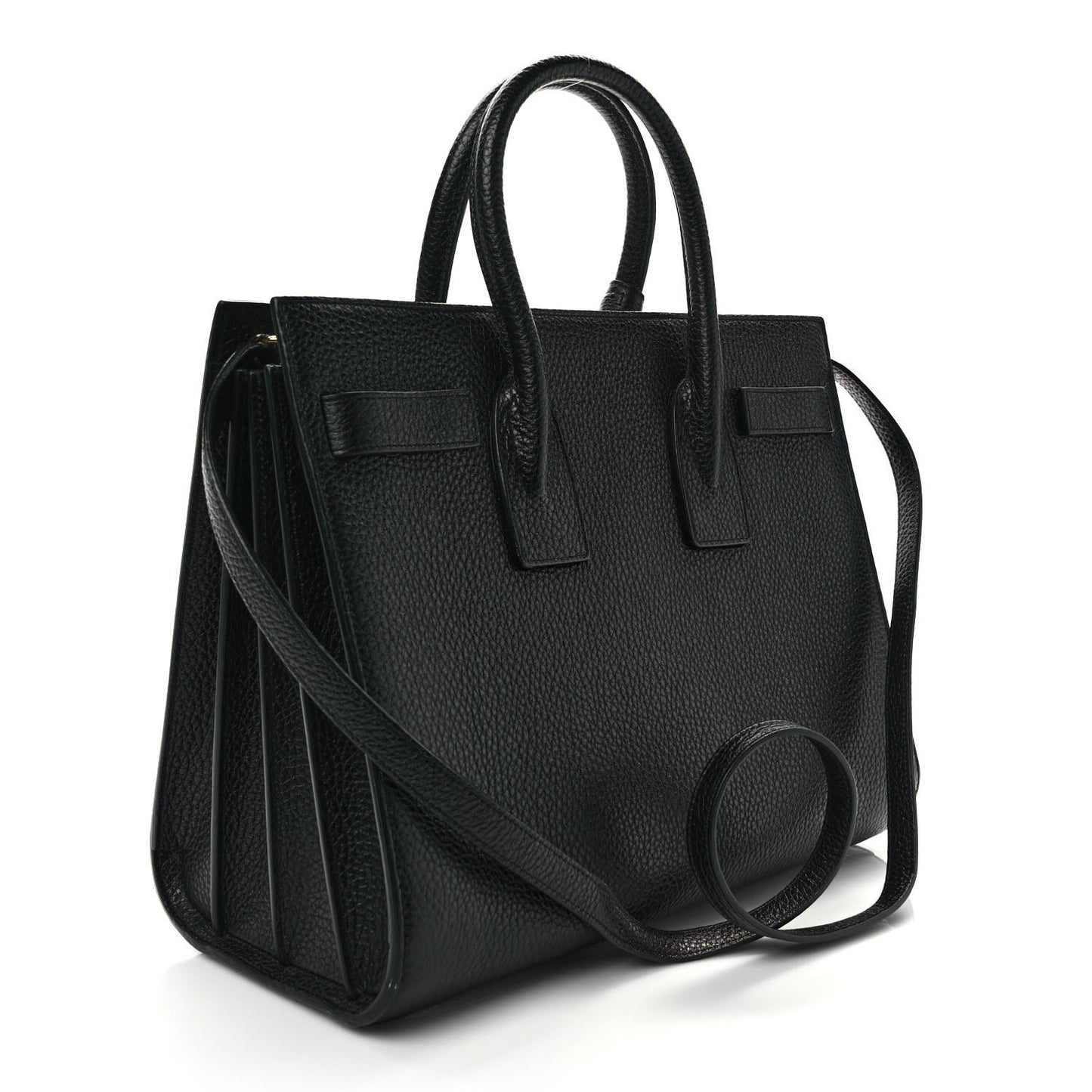 Grained Calfskin Small Sac De Jour Black