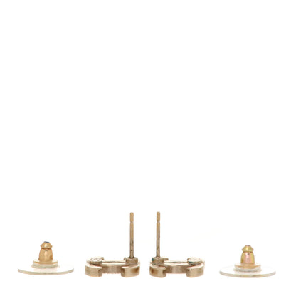 Chanel Crystal CC Earrings Gold 3 of 5