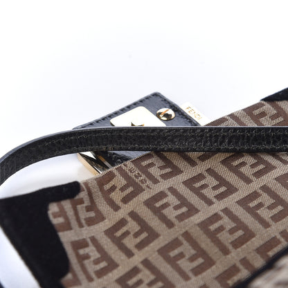 Fendi Zucchino Velvet Vitello Mini Mama Tube Bag Mogano Panna Black 11 of 11