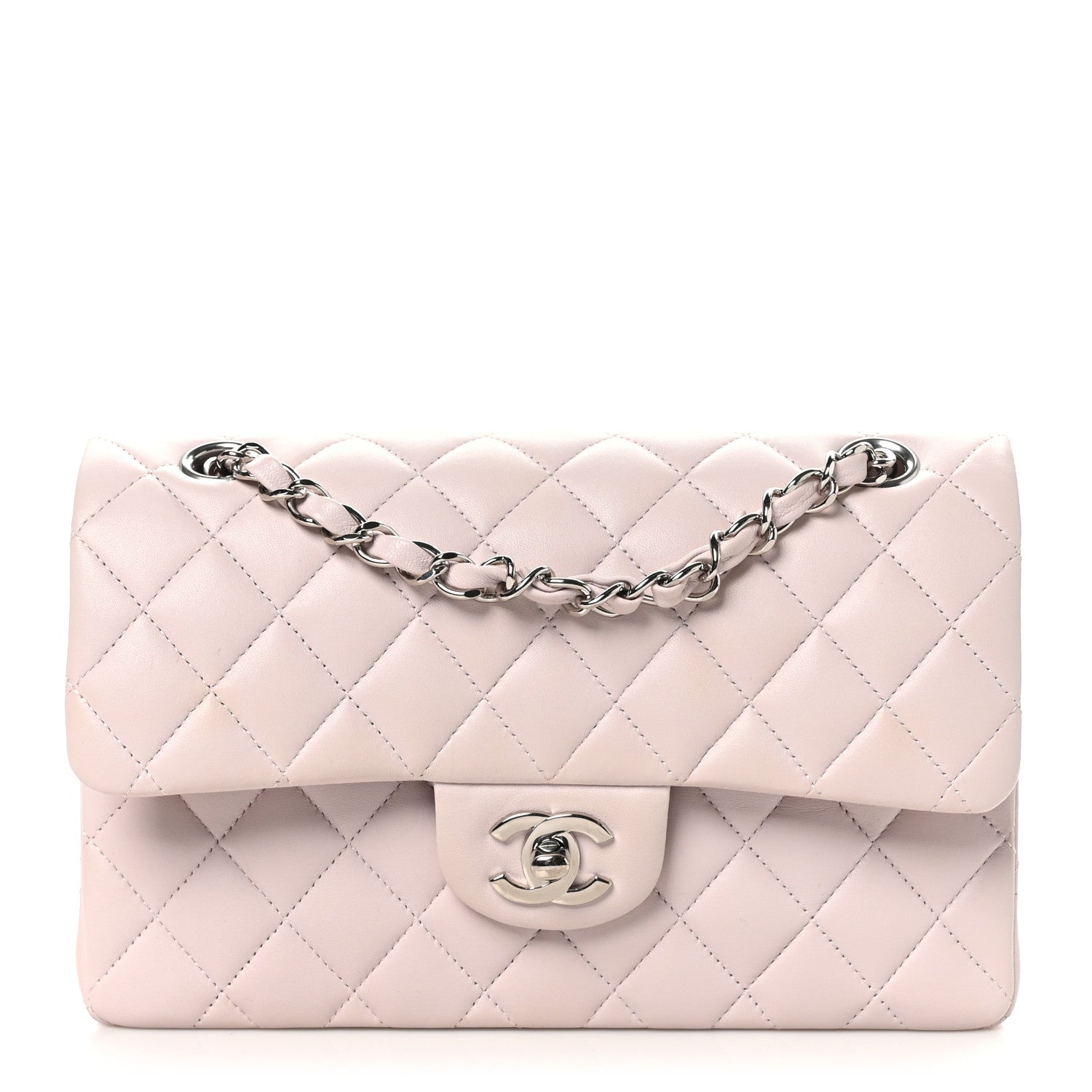 Chanel Lambskin Quilted Small Double Flap Light Pink 1 of 10