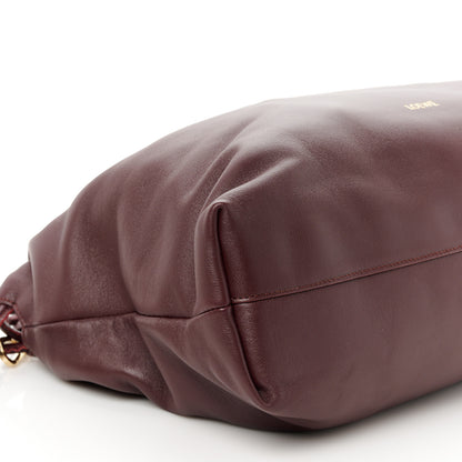 Loewe Mellow Nappa Donut Chain Large Flamenco Knot Clutch Dark Burgundy 10 of 11