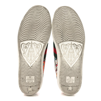 Gucci X DISNEY GG Supreme Monogram Web Donald Duck Womens Ace Sneakers 36.5 Beige New Acero Orange 7 of 11
