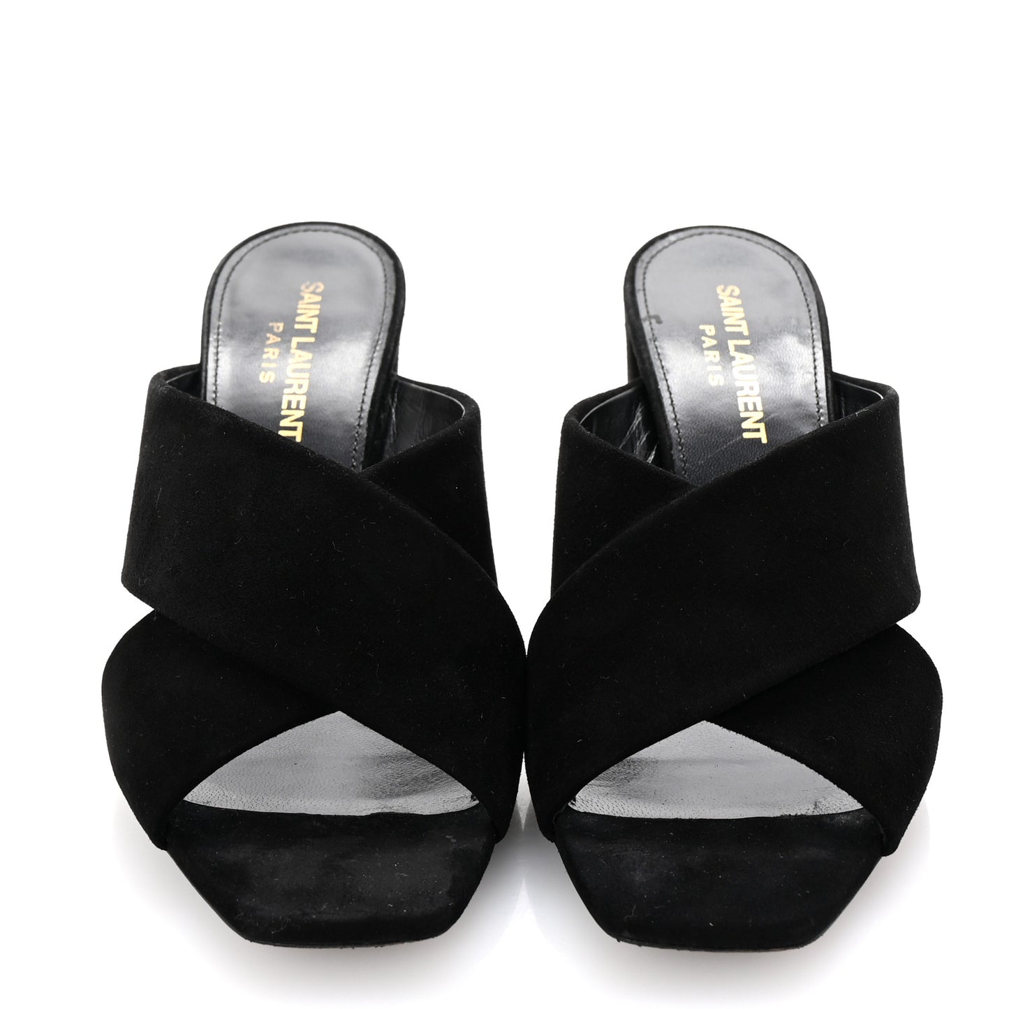 Suede LouLou 70 Mule Sandals 36 Black