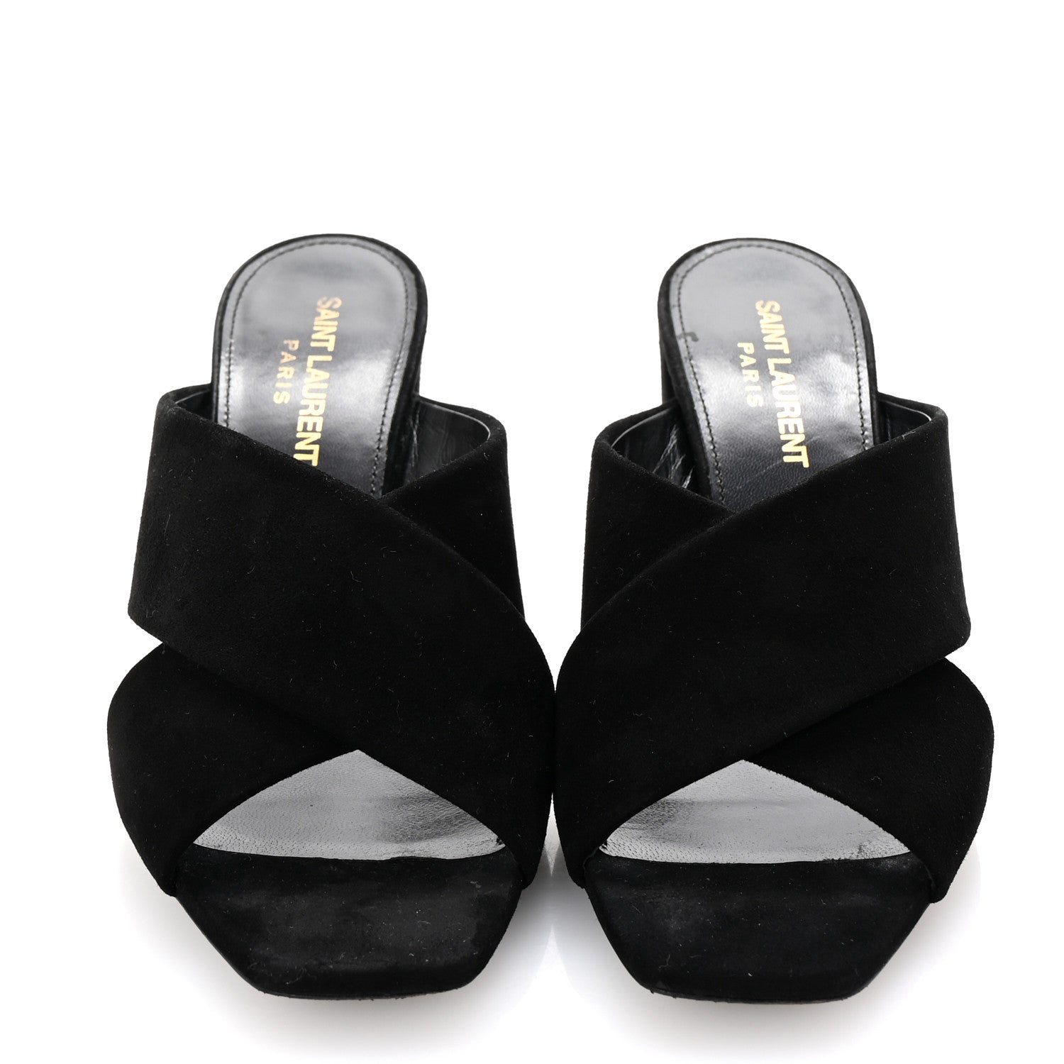 Saint Laurent Suede LouLou 70 Mule Sandals 36 Black 3 of 9
