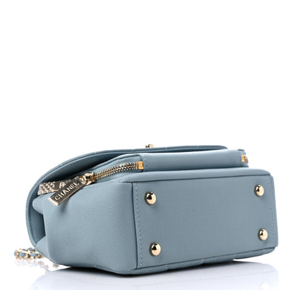 Chanel Caviar Quilted Small Business Affinity Flap Blue 3 of 9