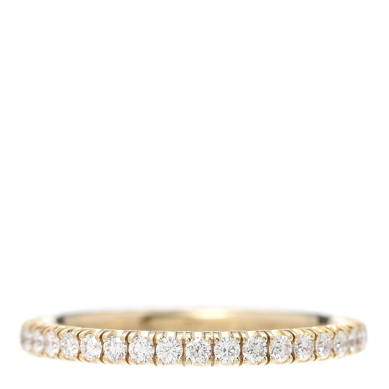 Cartier 18K Yellow Gold Diamond 2mm Etincelle de Wedding Band Ring 52 6 1 of 7