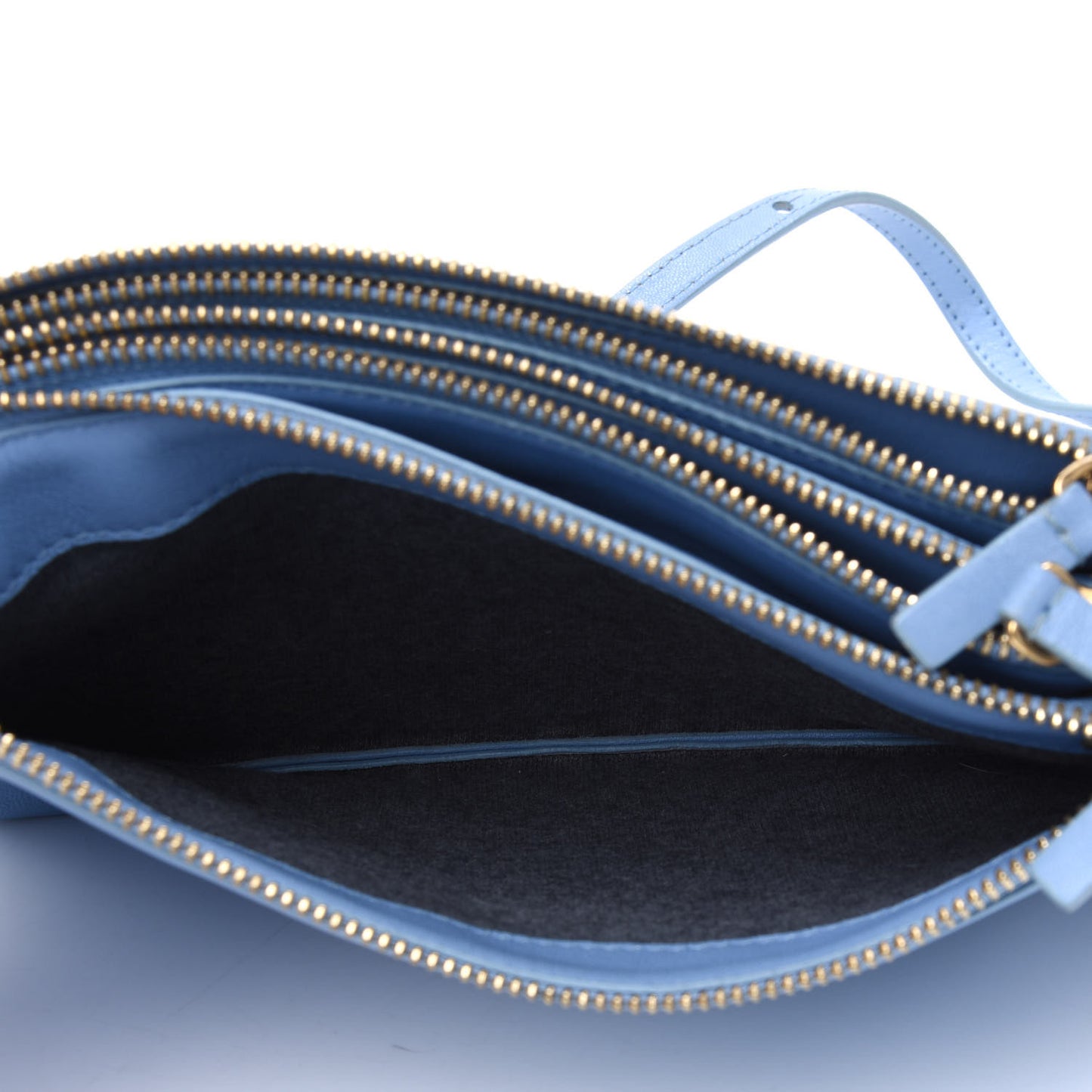 Lambskin Small Trio Crossbody Bag Baby Blue