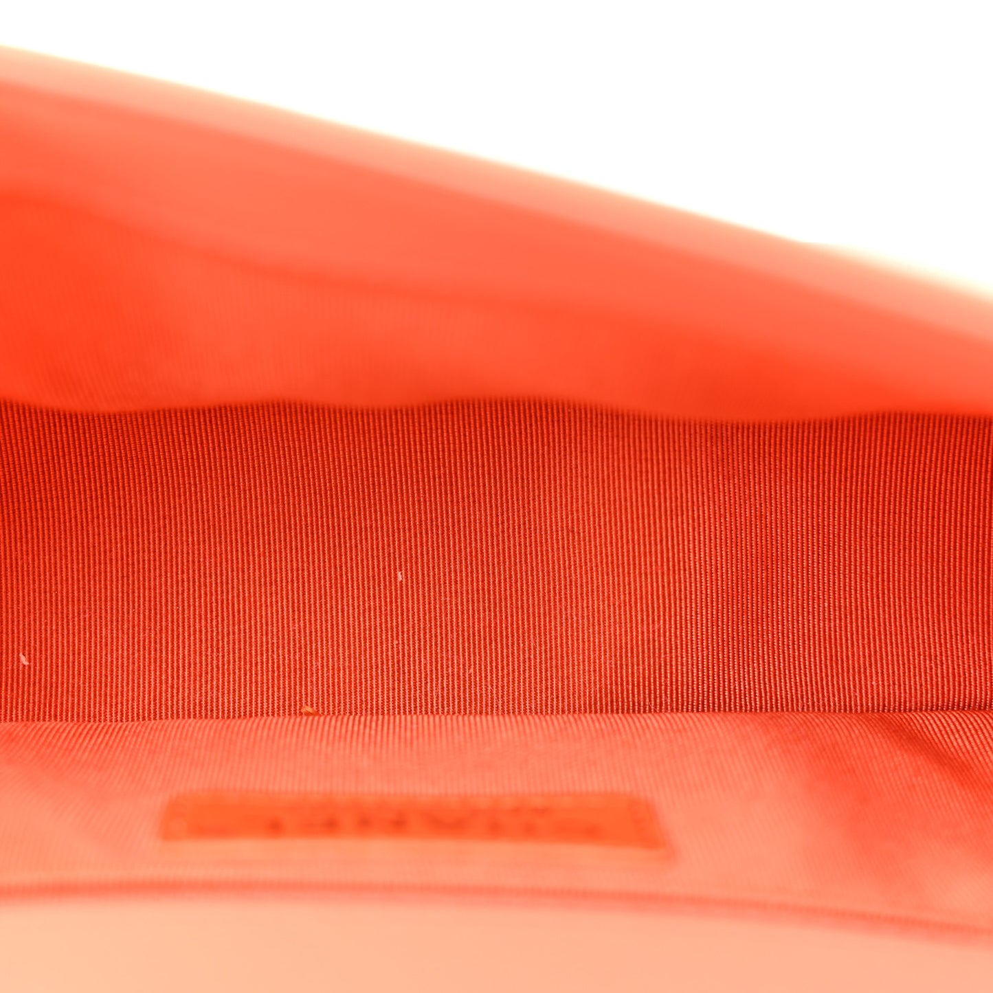Lambskin Quilted Small Boy Flap Orange
