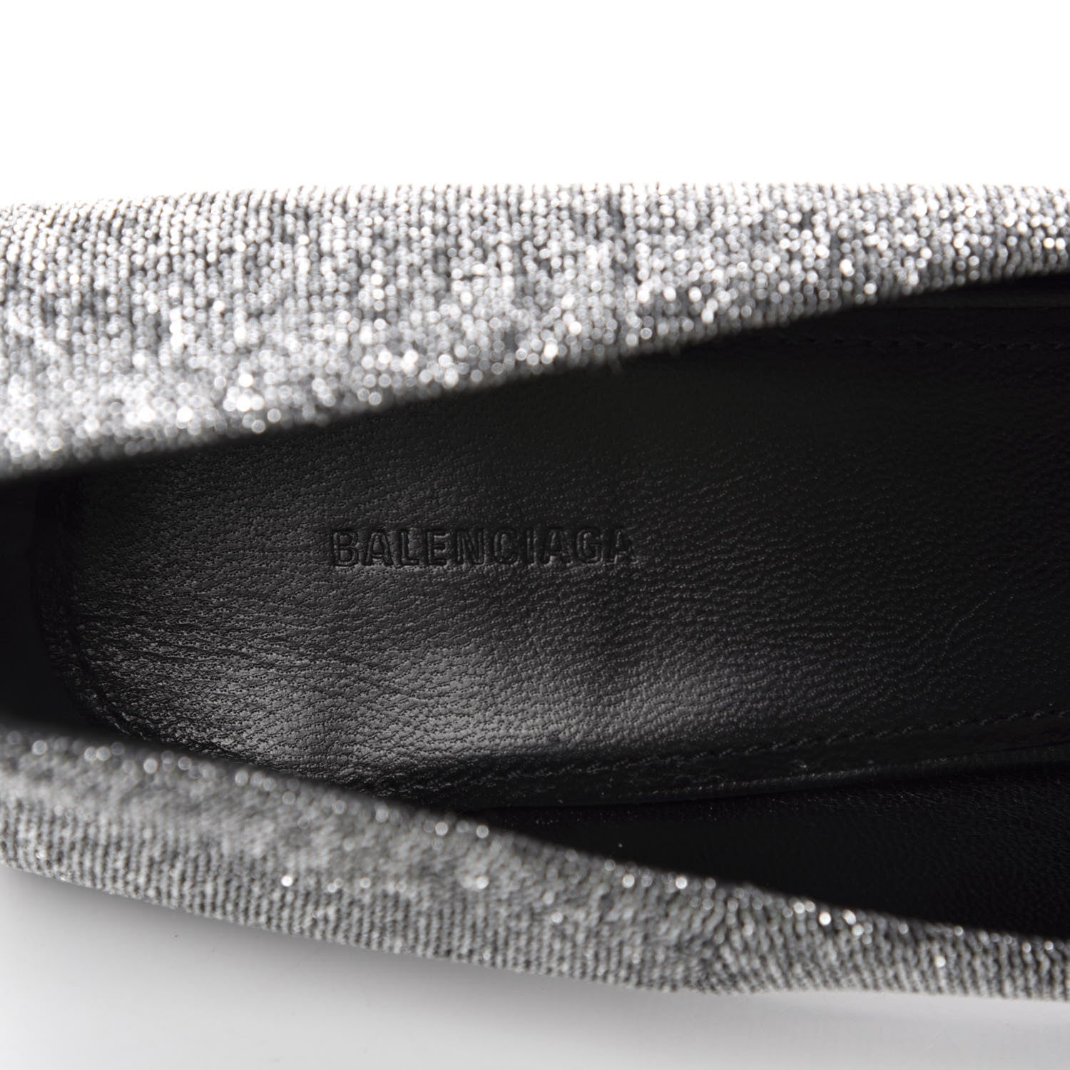 Balenciaga Shiny Fabric Square Knife 80mm Pumps 41 Silver 7 of 9