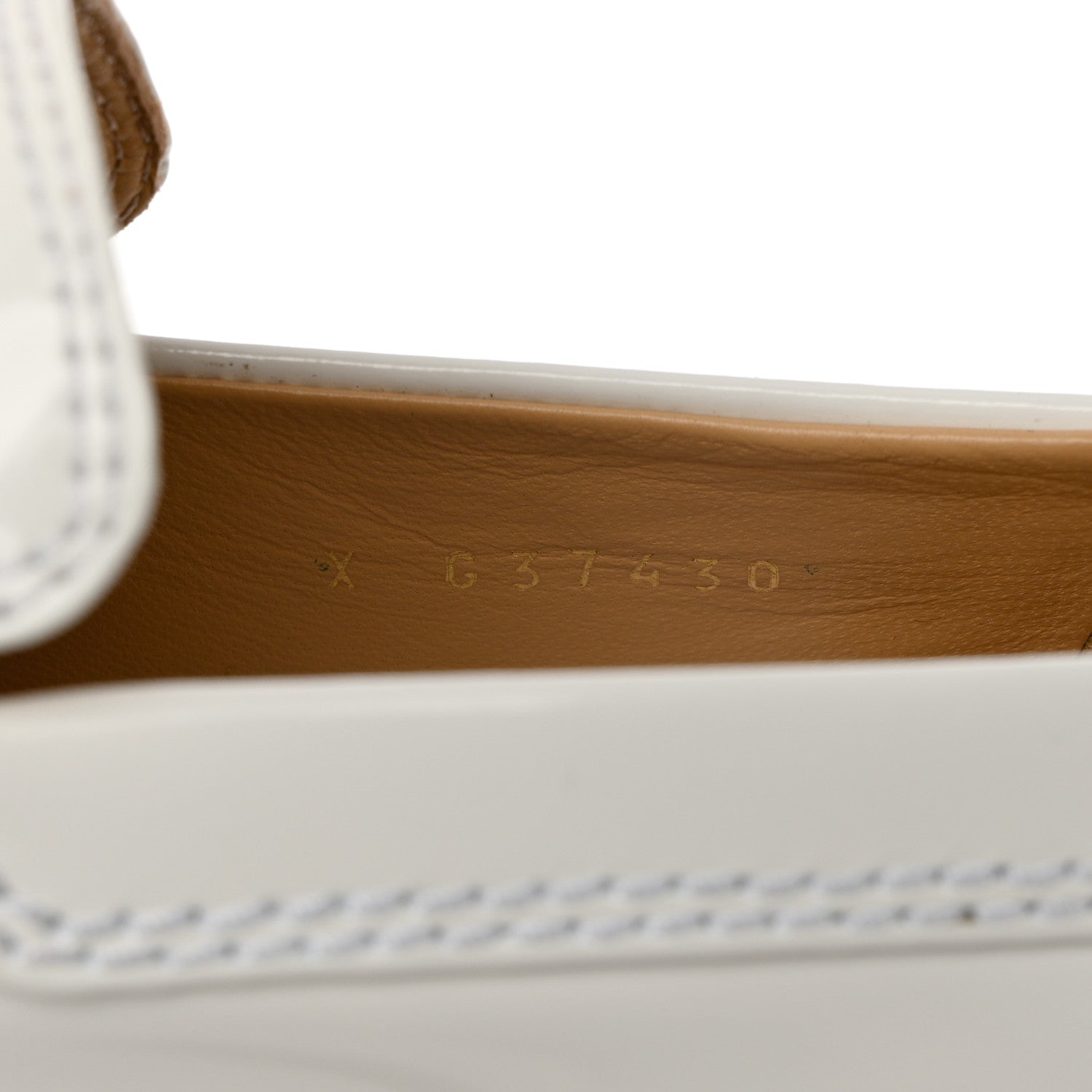 Chanel Shiny Calfskin Logo Loafers 40 White 8 of 9