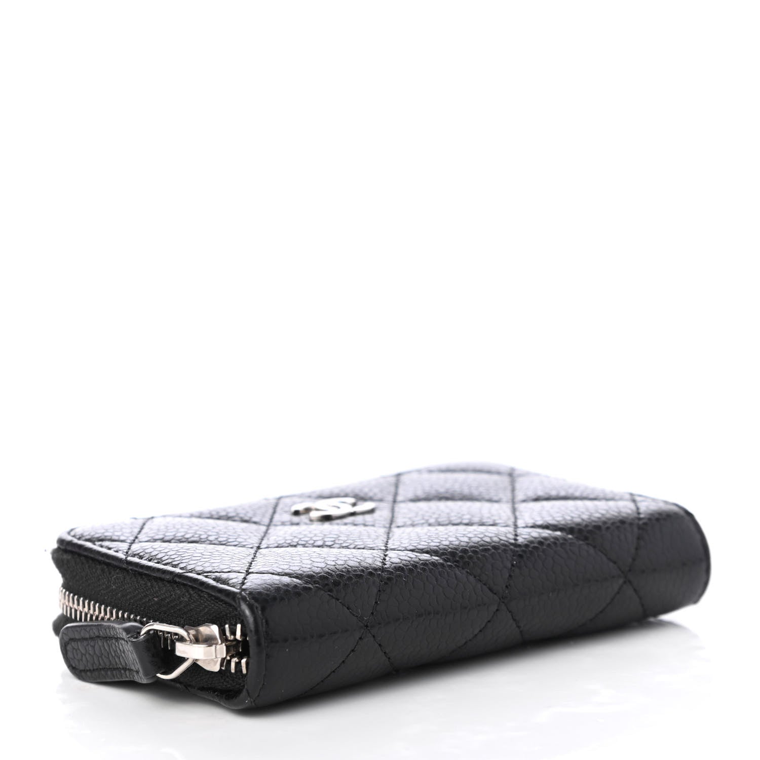 Chanel Caviar Quilted Zip Coin Purse Black 4 of 7
