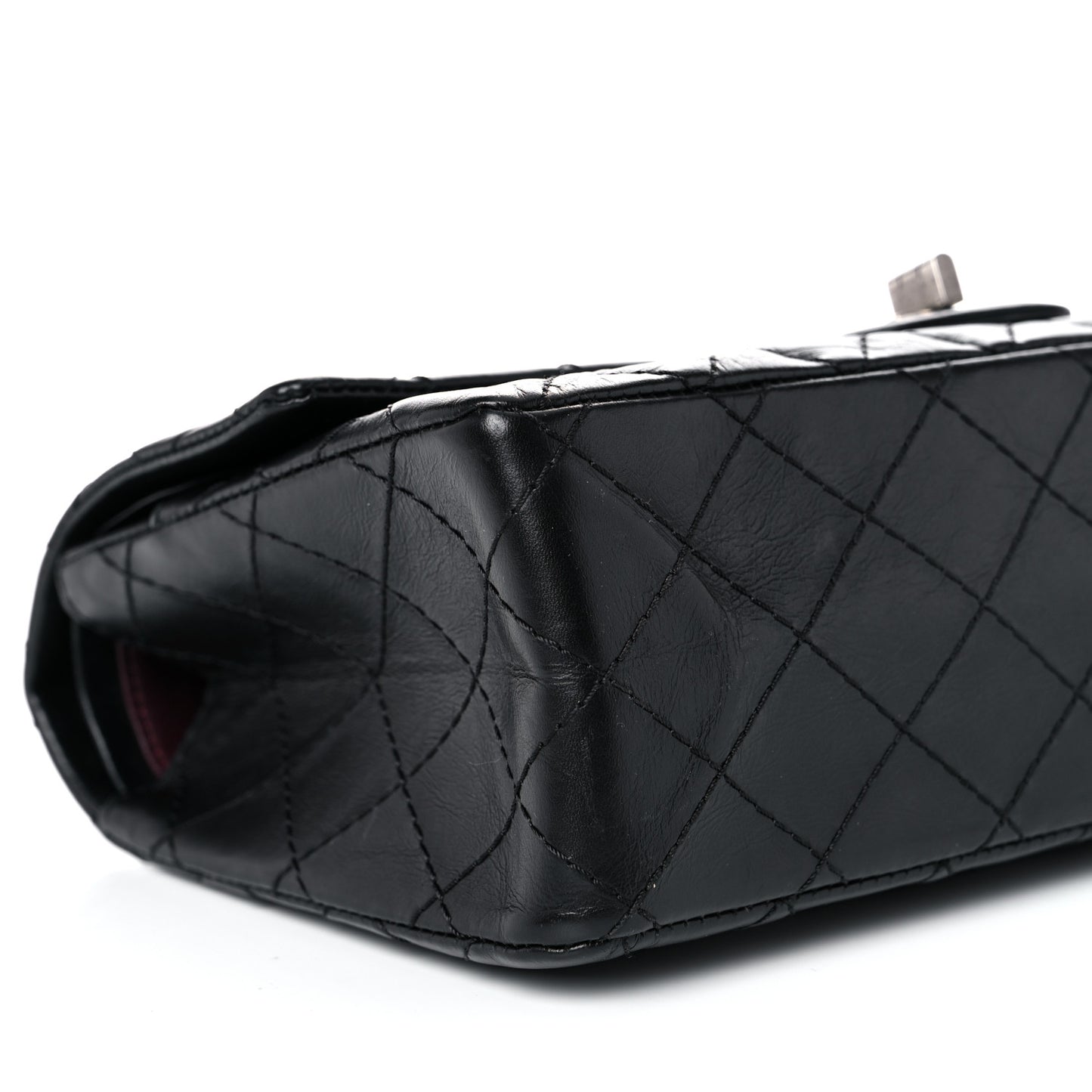 Aged Calfskin Quilted 2.55 Reissue 225 Flap Black