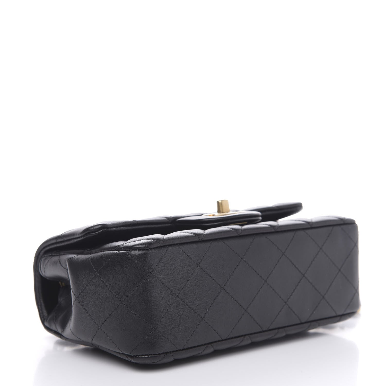 Chanel Lambskin Quilted Mini Rectangular Flap Black 4 of 12