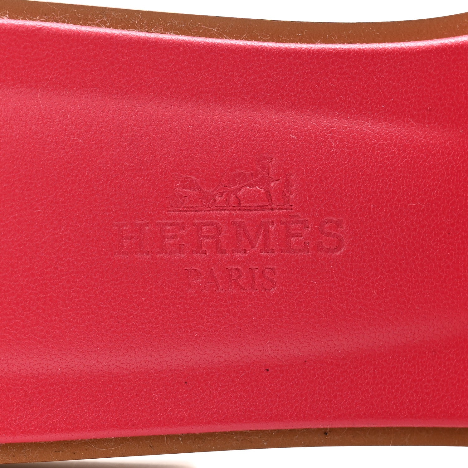 Hermes Toile H Oran Fringe Sandals 35 Framboise 5 of 11