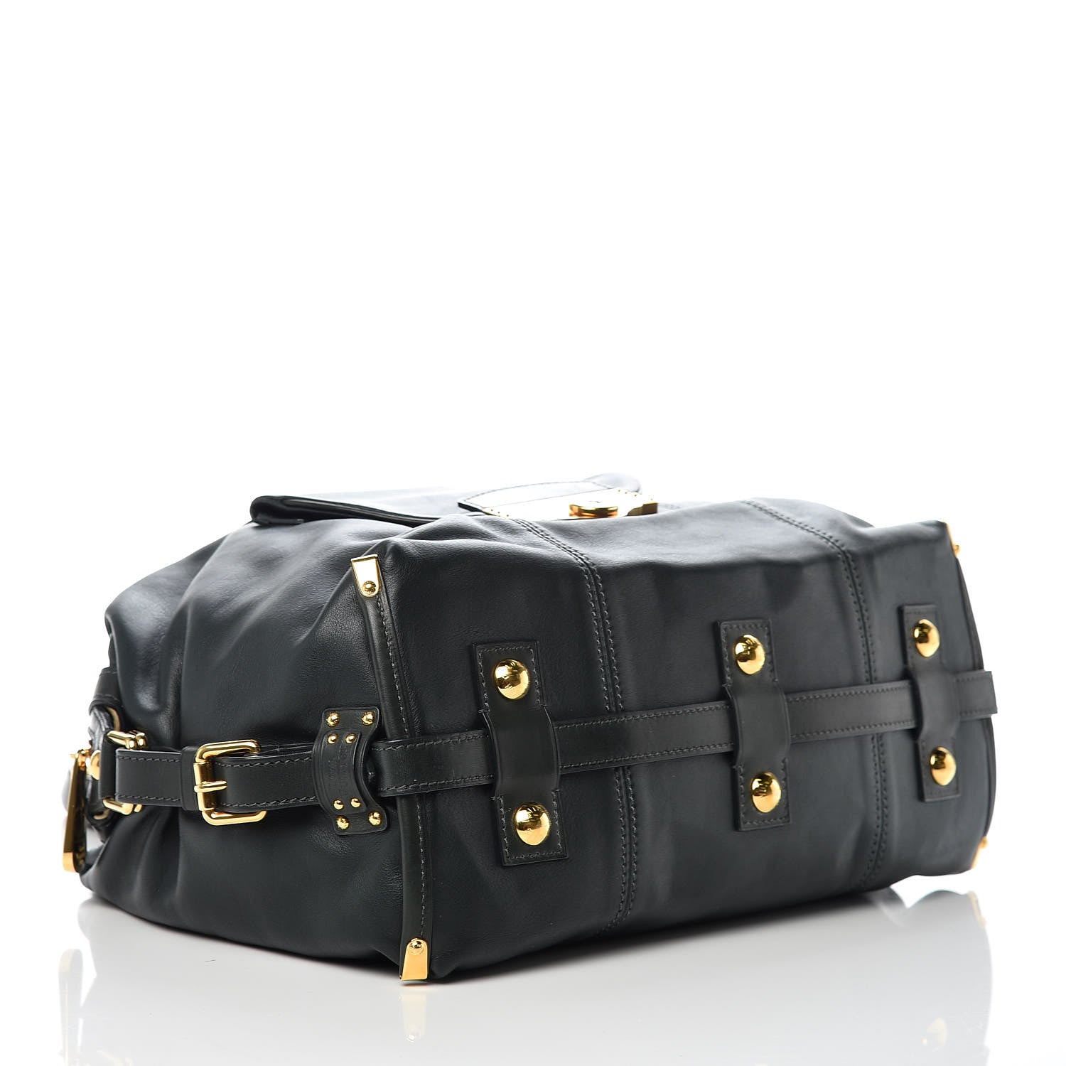 Louis Vuitton Calfskin Sac Louis Black 4 of 17