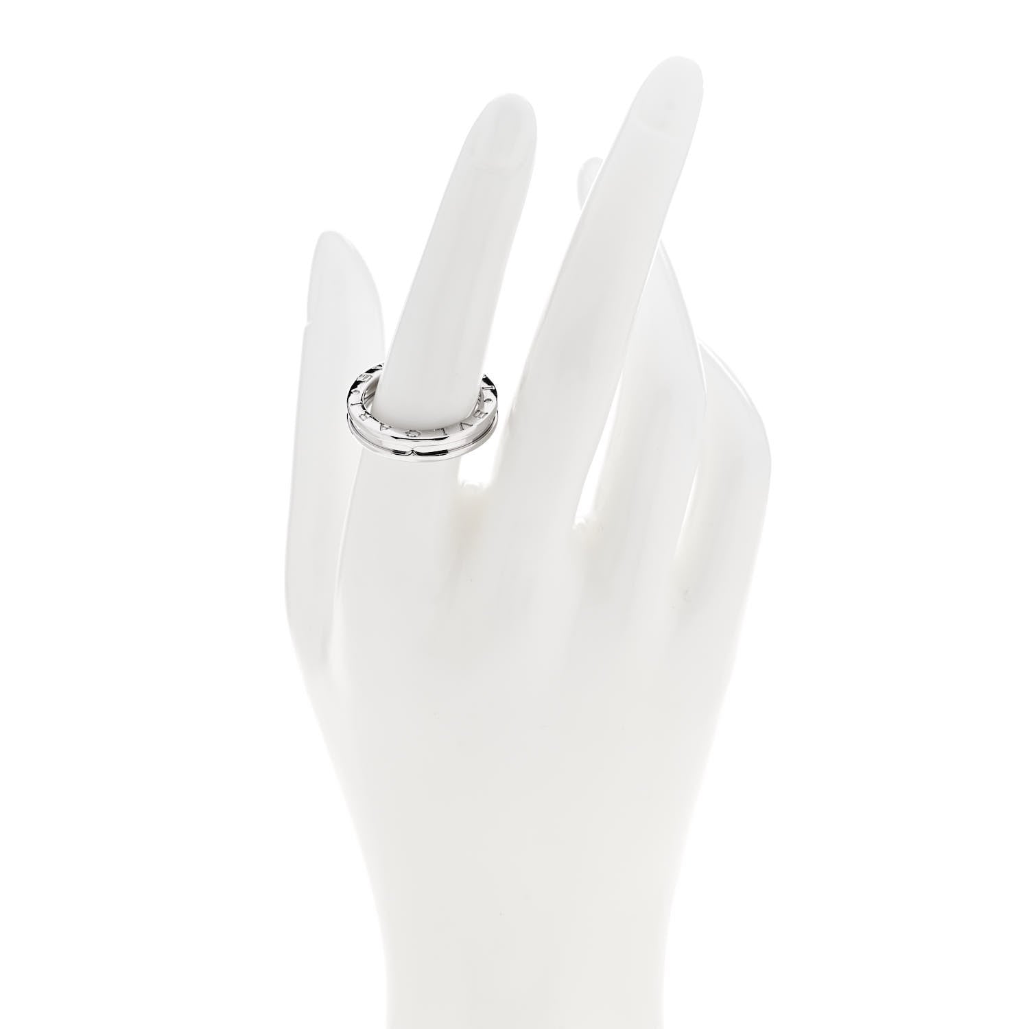 Bulgari 18K White Gold B.Zero1 One-Band Ring 56 7.75 2 of 4