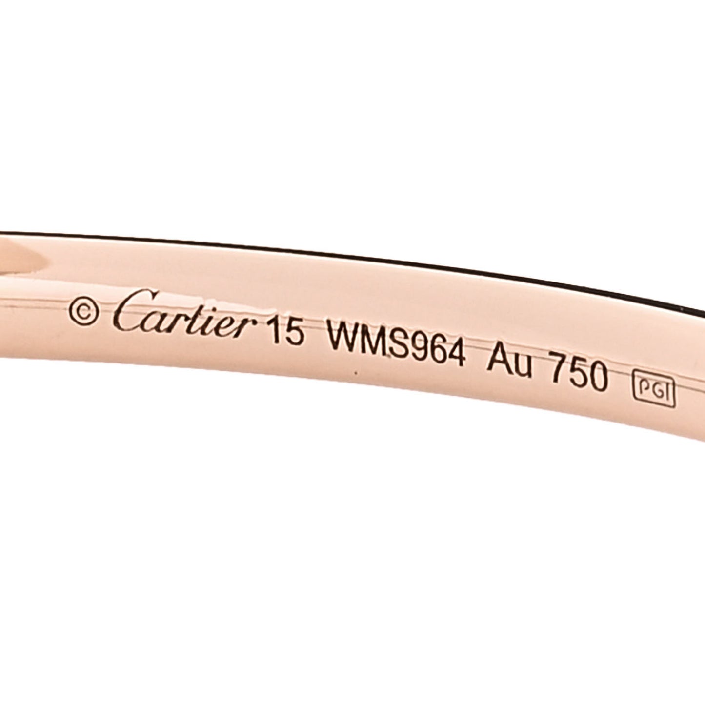 18K Pink Gold Diamond Small Juste Un Clou Bracelet 15