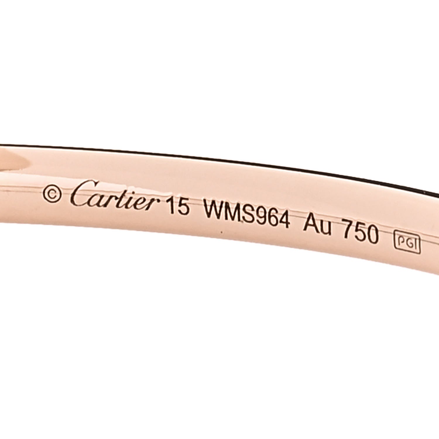 Cartier 18K Pink Gold Diamond Small Juste Un Clou Bracelet 15 3 of 4
