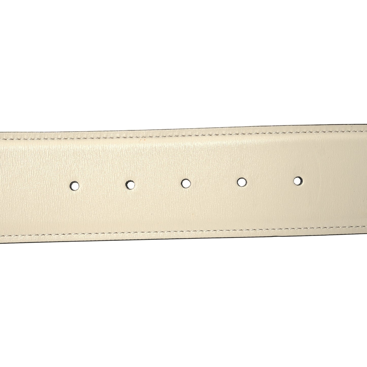 Calfskin Blondie Wide Belt 80 32 Mystic White
