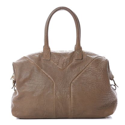 Saint Laurent Pebbled Lambskin Medium Easy Sac Brown 1 of 18