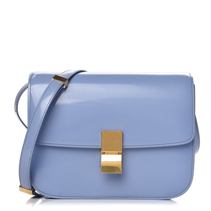 Celine Spazzolato Calfskin Medium Classic Box Flap Bag Porcelain 1 of 13