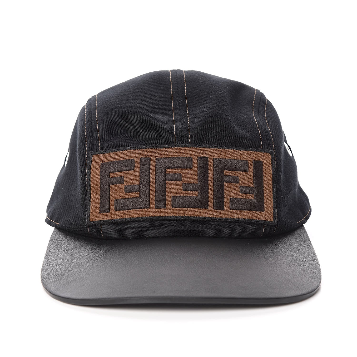 Fendi Canvas Vitello FF Baseball Hat Black 3 of 10