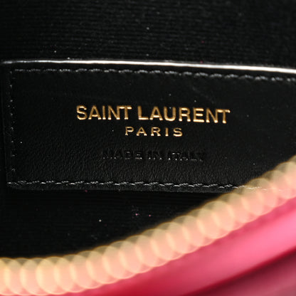 Saint Laurent Grain De Poudre Chevron Monogram Large Bill Pouch Fuxia Couture 6 of 7