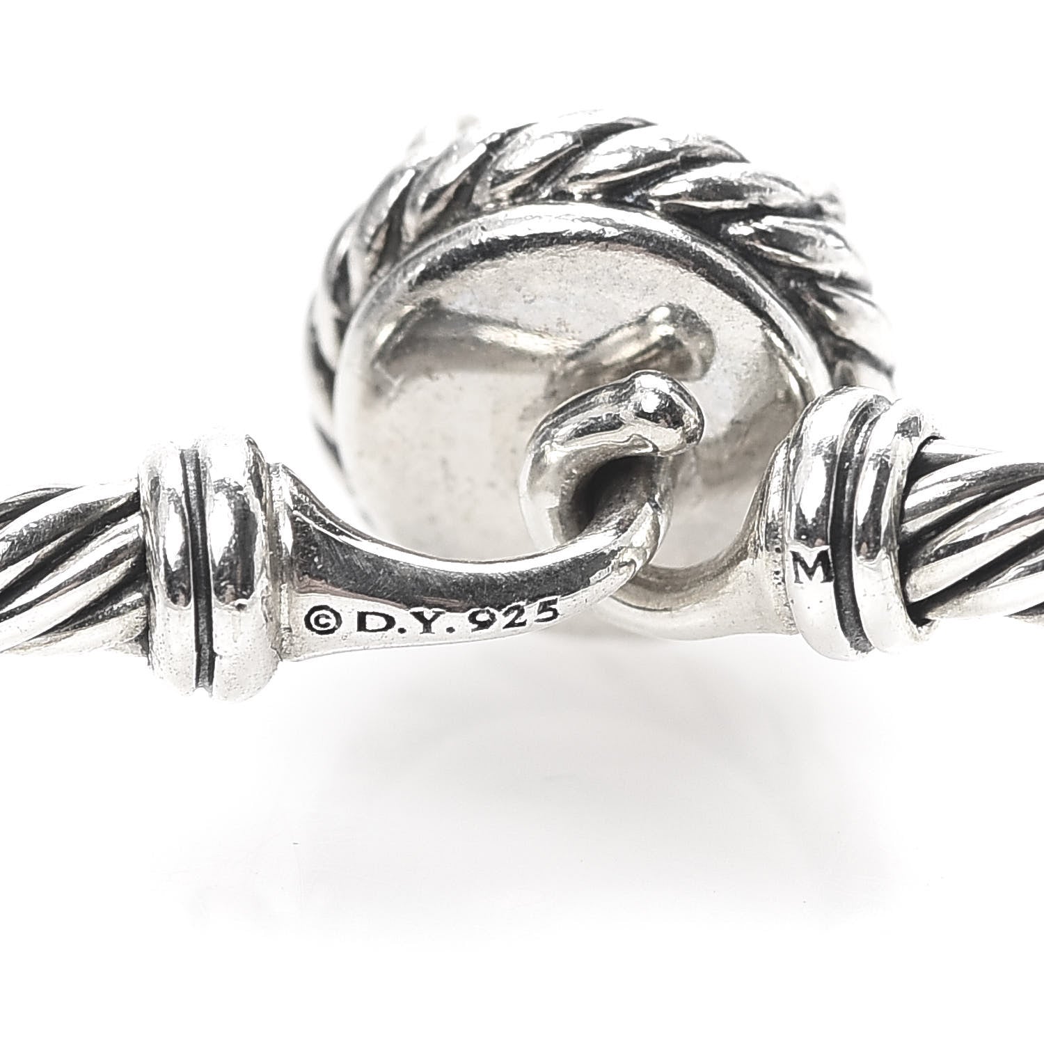 David Yurman Sterling Silver Pearl 3mm Chatelaine Bracelet 4 of 4