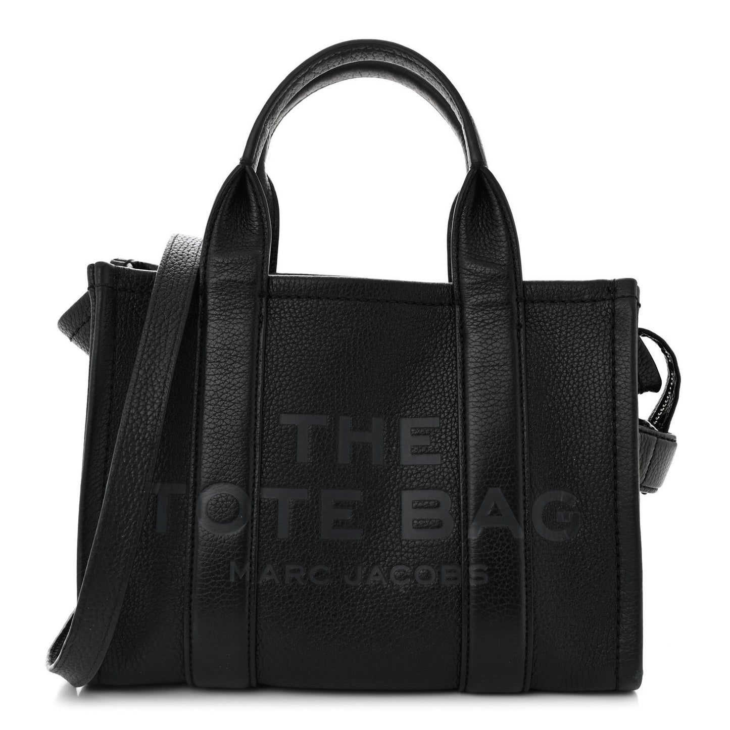 Grained Calfskin Small The Tote Bag Black