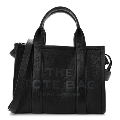 Marc Jacobs Grained Calfskin Small The Tote Bag Black 1 of 11