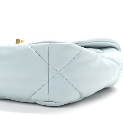 Chanel Lambskin Quilted Medium Chanel 19 Flap Light Blue 10 of 11