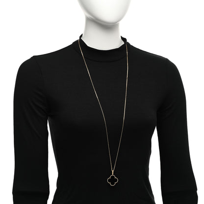 Van Cleef & Arpels 18K Yellow Gold Black Onyx Magic Alhambra Pendant Necklace 2 of 5