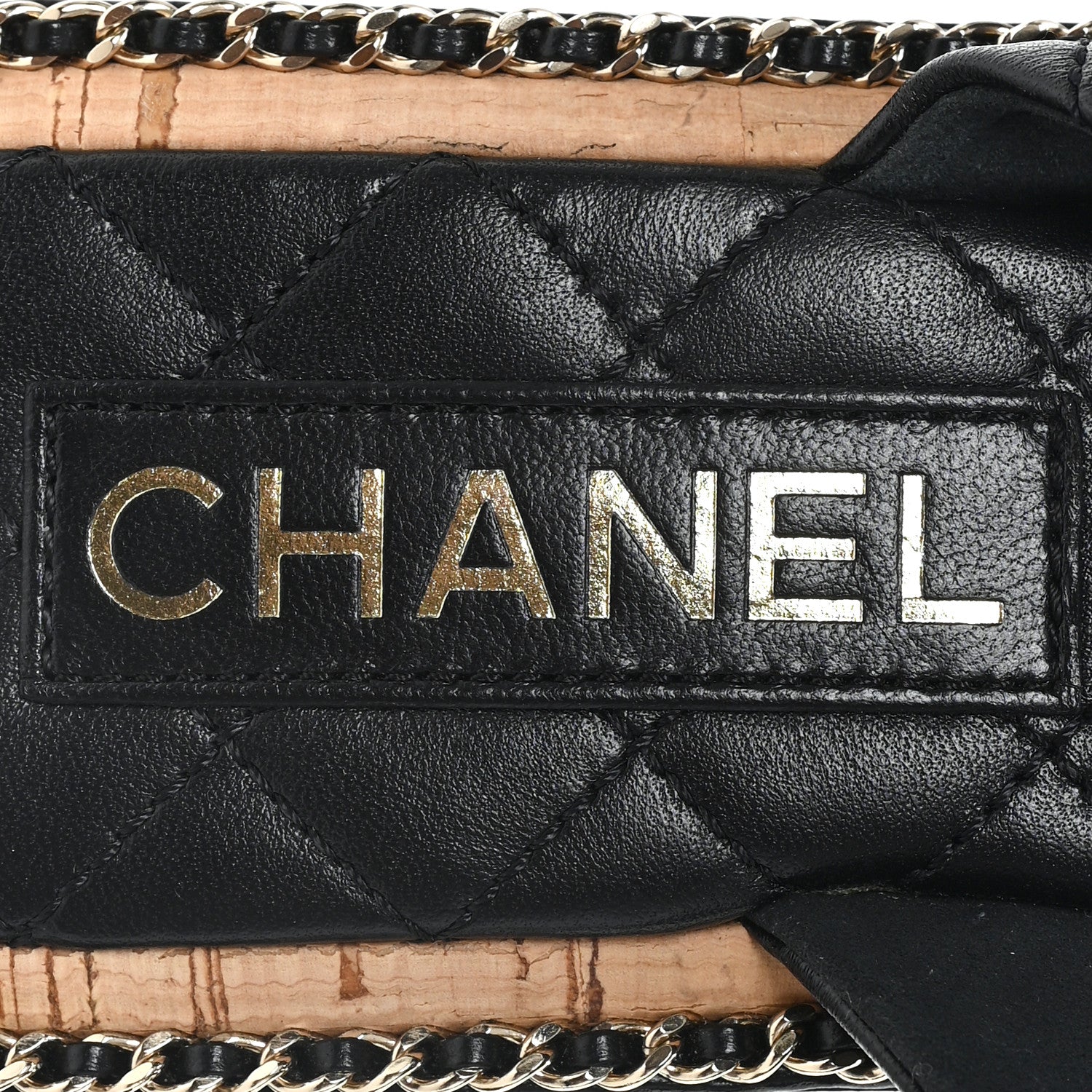 Chanel Lambskin Quilted Chain CC Sandals 39 Black 8 of 9