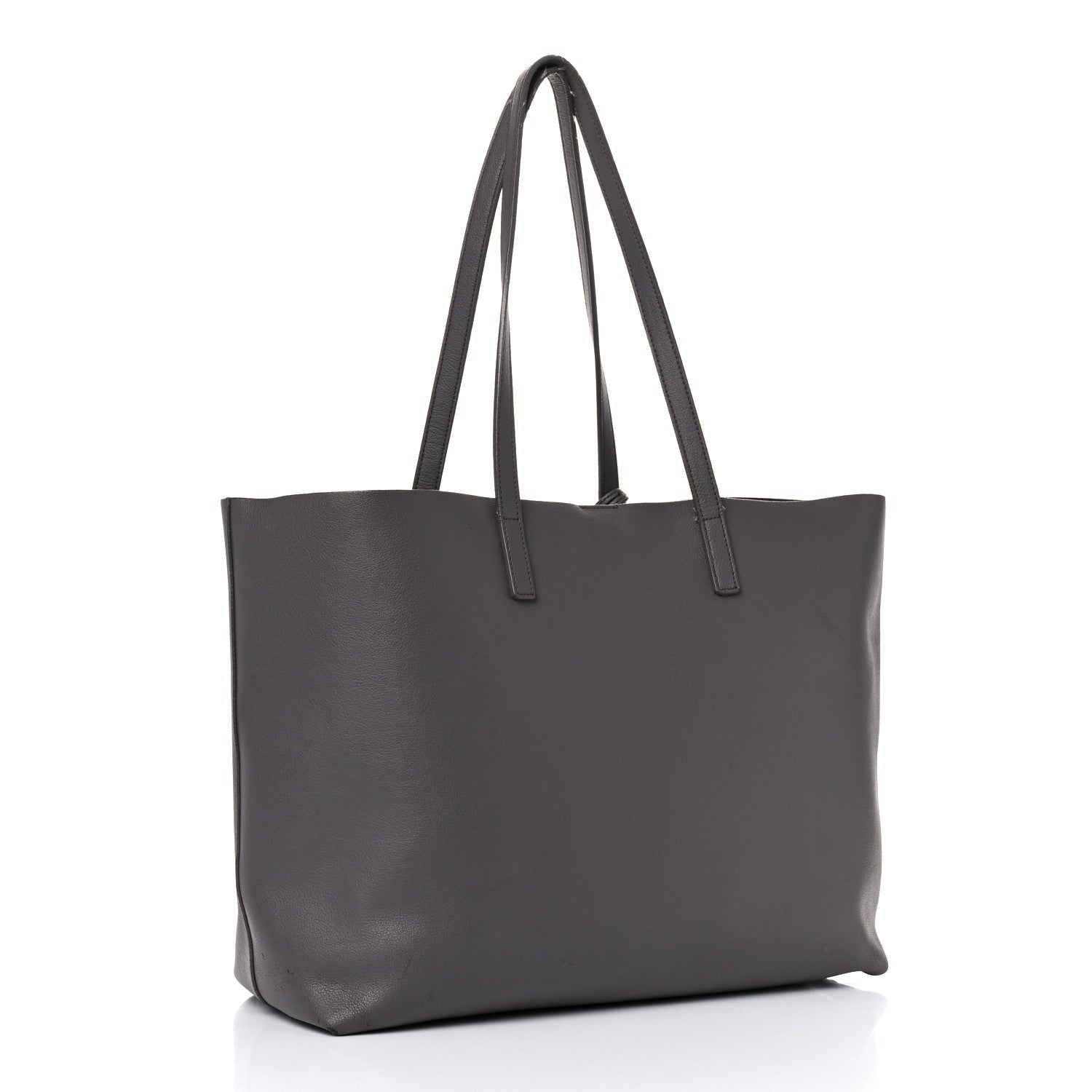 Saint Laurent Calfskin Large Shopping Tote Dark Grey 4 of 27