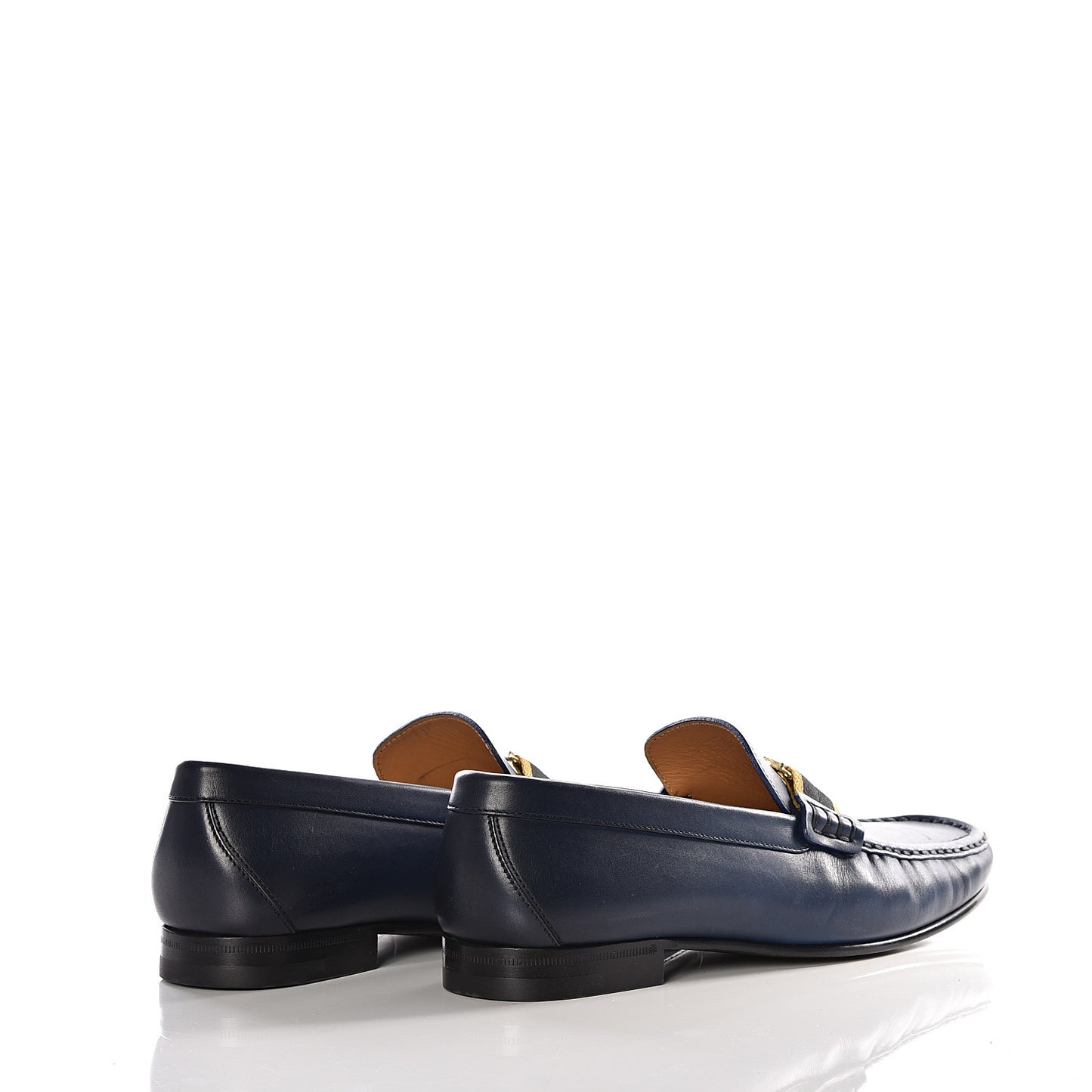Calfskin Mens Montaigne Loafers 7.5 Blue