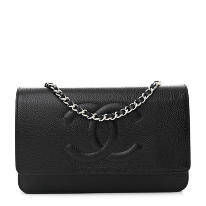 Chanel Caviar Timeless CC Wallet On Chain WOC Black 1 of 11