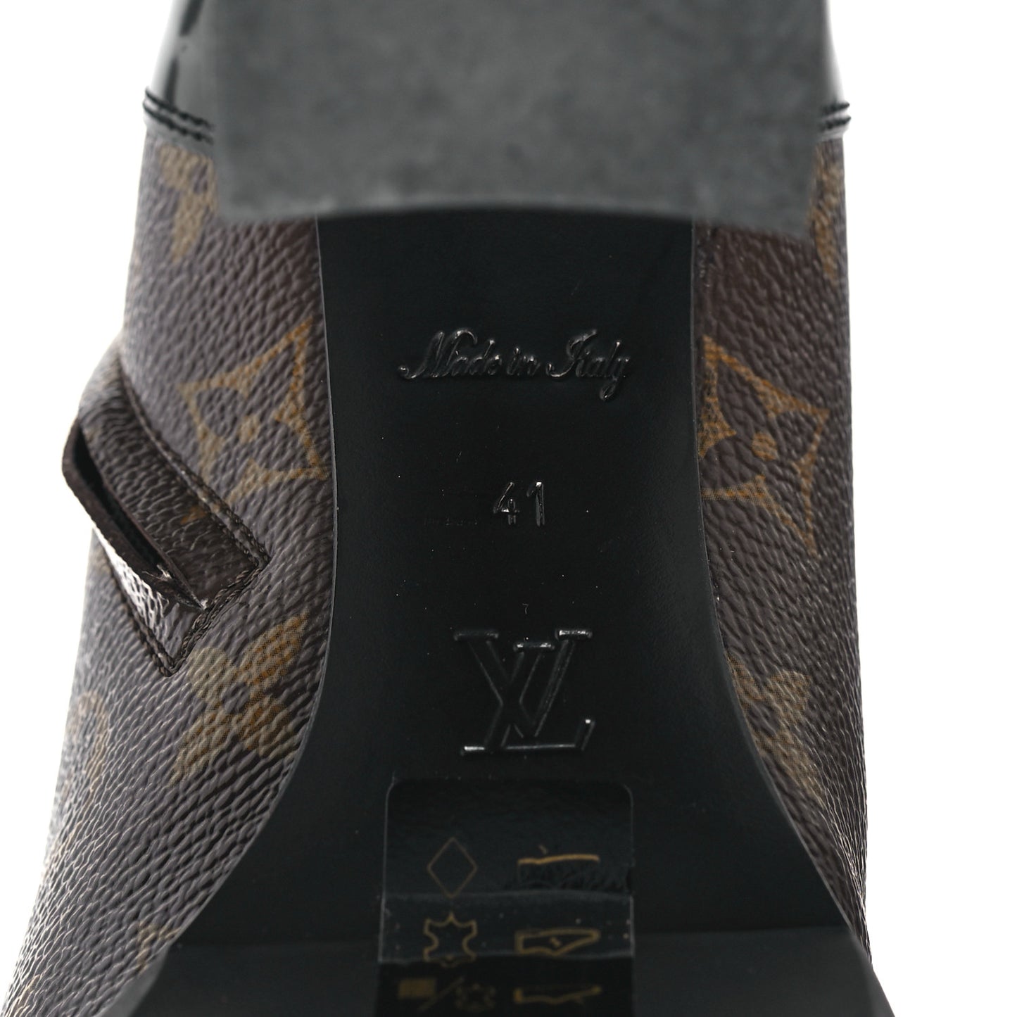Patent Calfskin Monogram Star Trail Ankle Boots 41 Black