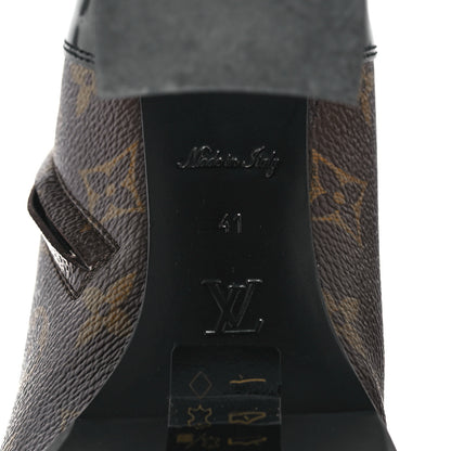 Louis Vuitton Patent Calfskin Monogram Star Trail Ankle Boots 41 Black 6 of 8