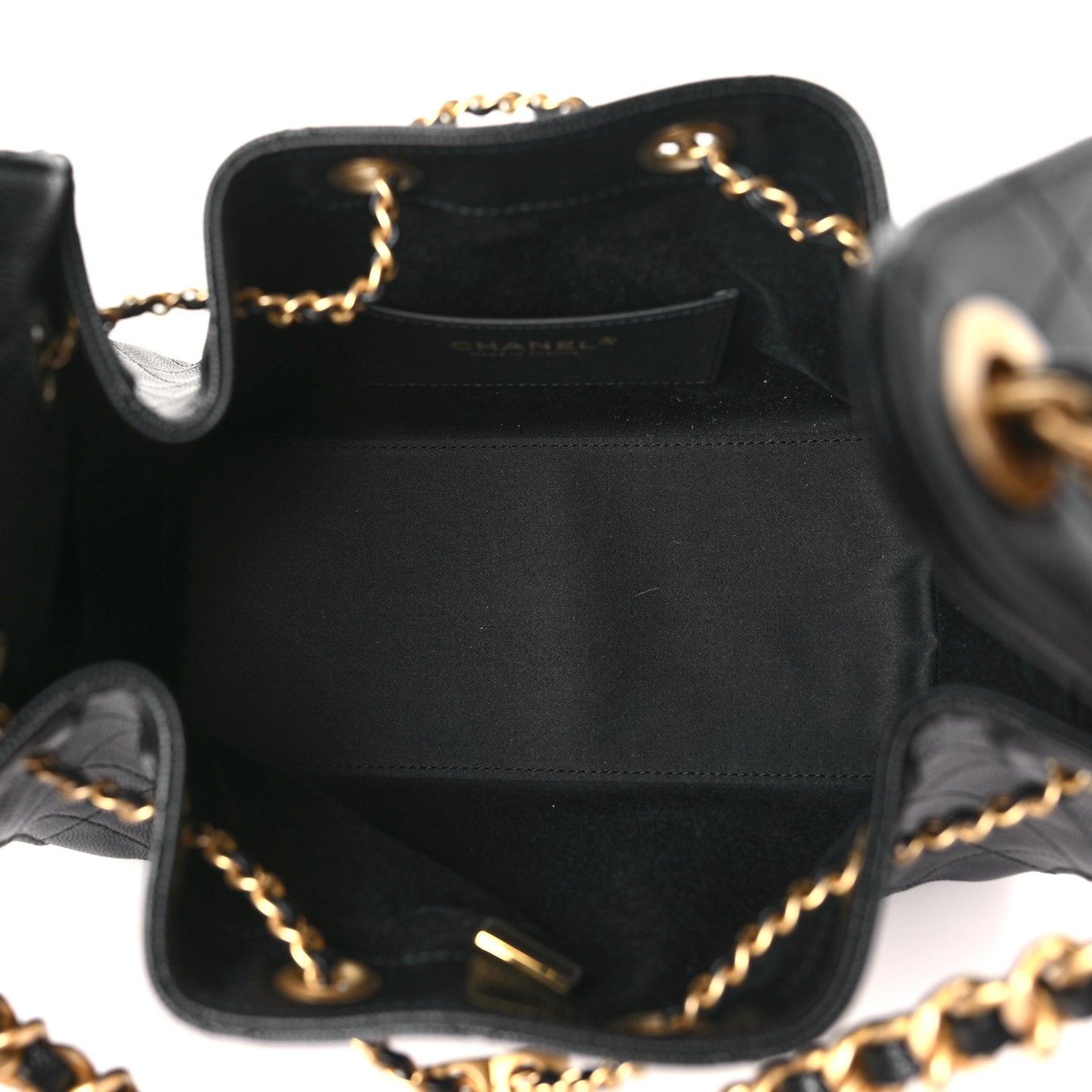 Caviar Quilted Small Chanel 25 Handbag Black