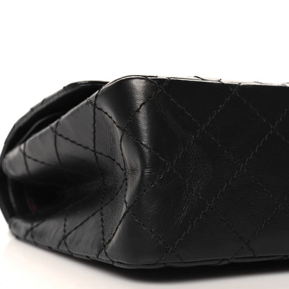Chanel Aged Calfskin Space Charms 2.55 Reissue 225 Flap Black 9 of 10