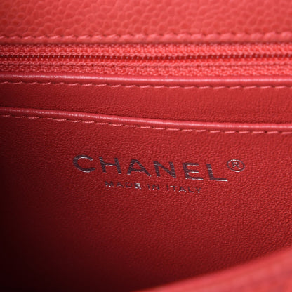 Chanel Caviar Quilted Mini Rectangular Flap Coral 6 of 9