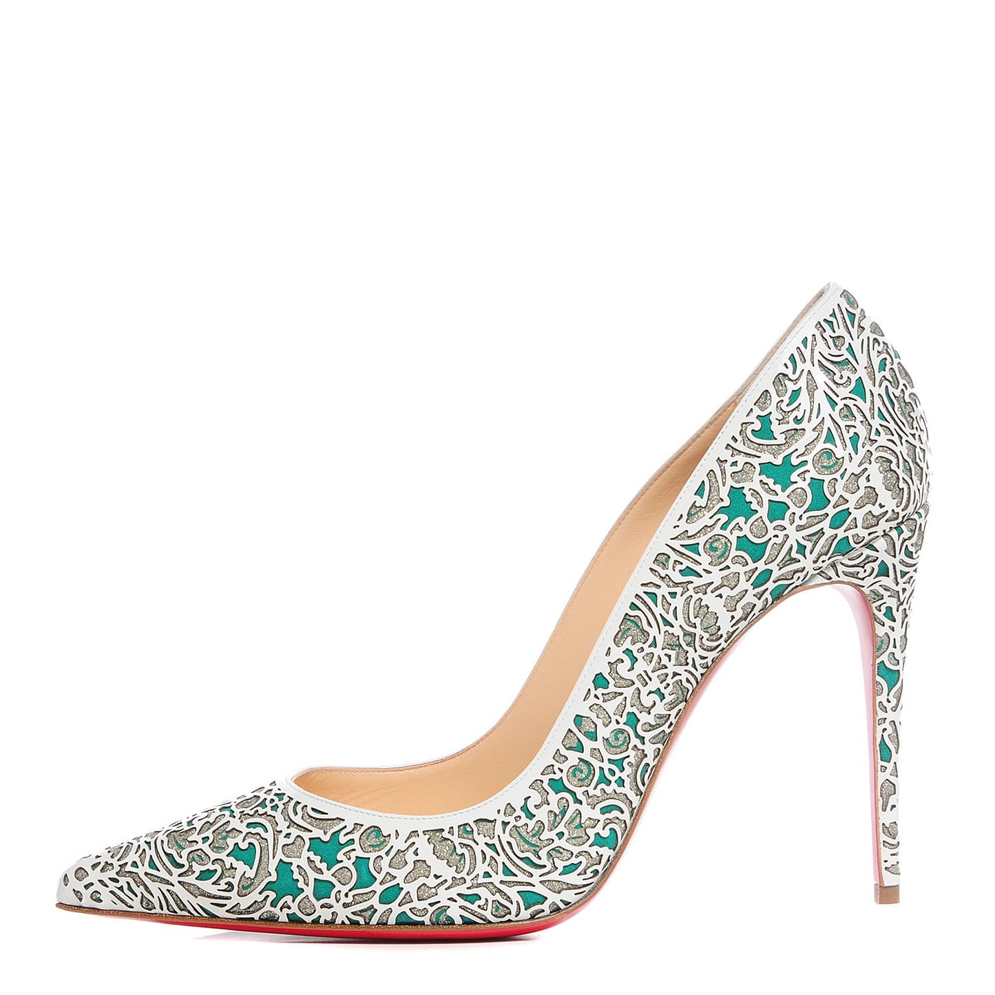 Patent Glitter Suede So Pretty 100 Pumps 39 Silver Mint