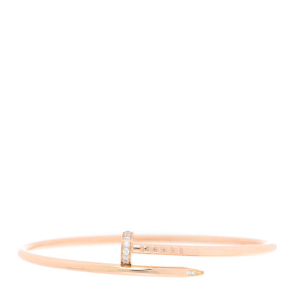 Cartier 18K Pink Gold Diamond Small Juste Un Clou Bracelet 16 1 of 4