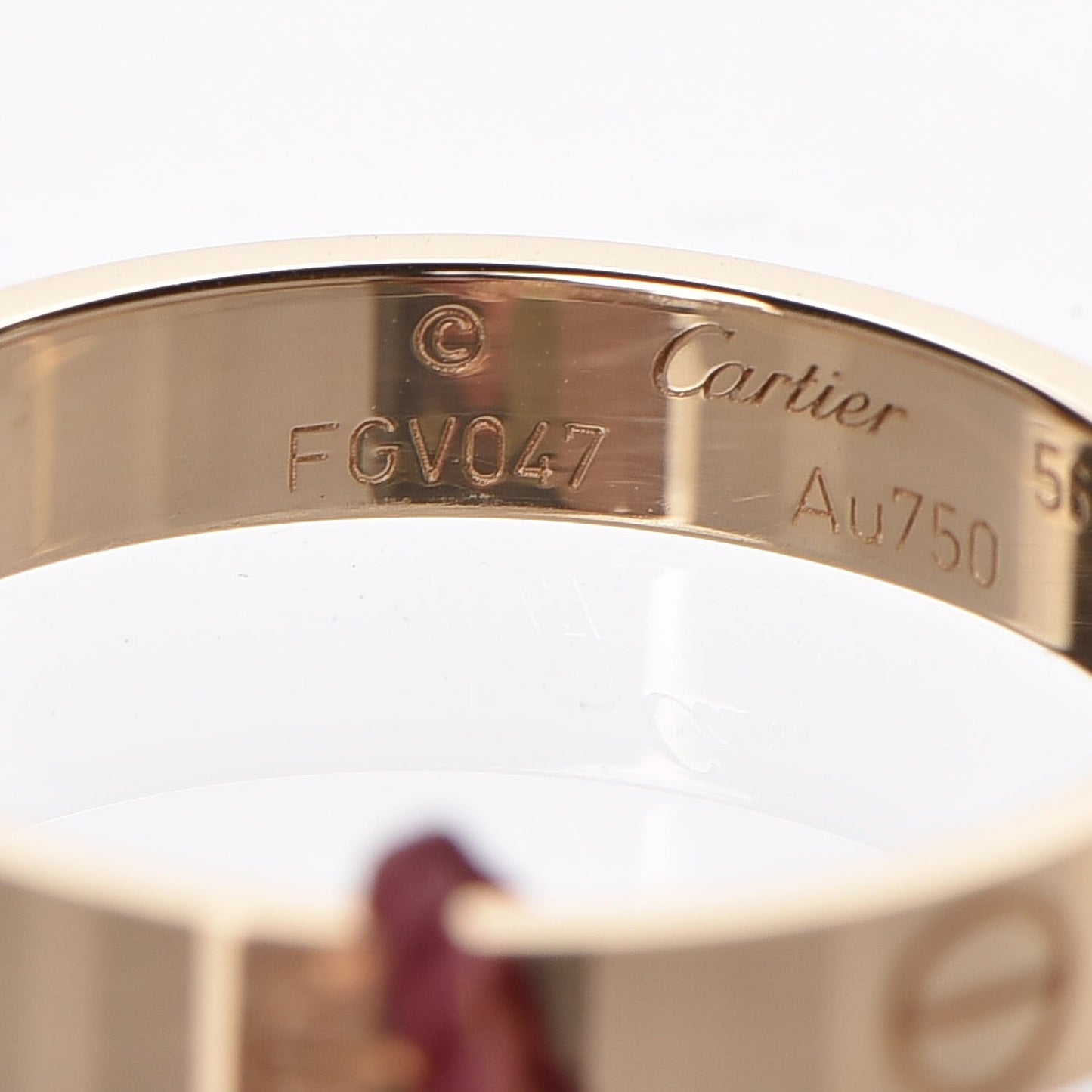 18K Yellow Gold 3.5mm LOVE Wedding Band Ring 56 7.5