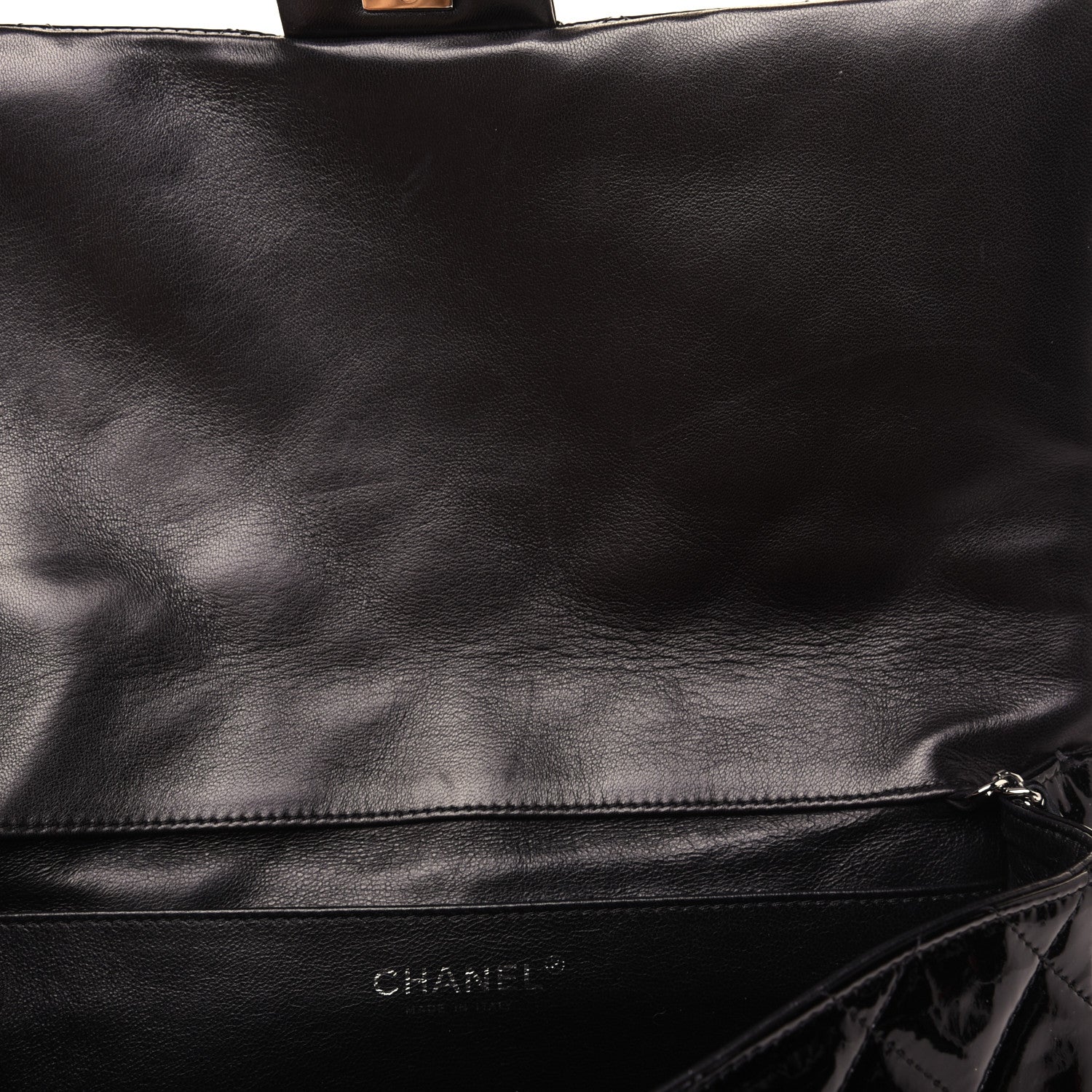 Chanel Patent Quilted Clutch with Chain Flap Black 10 of 12