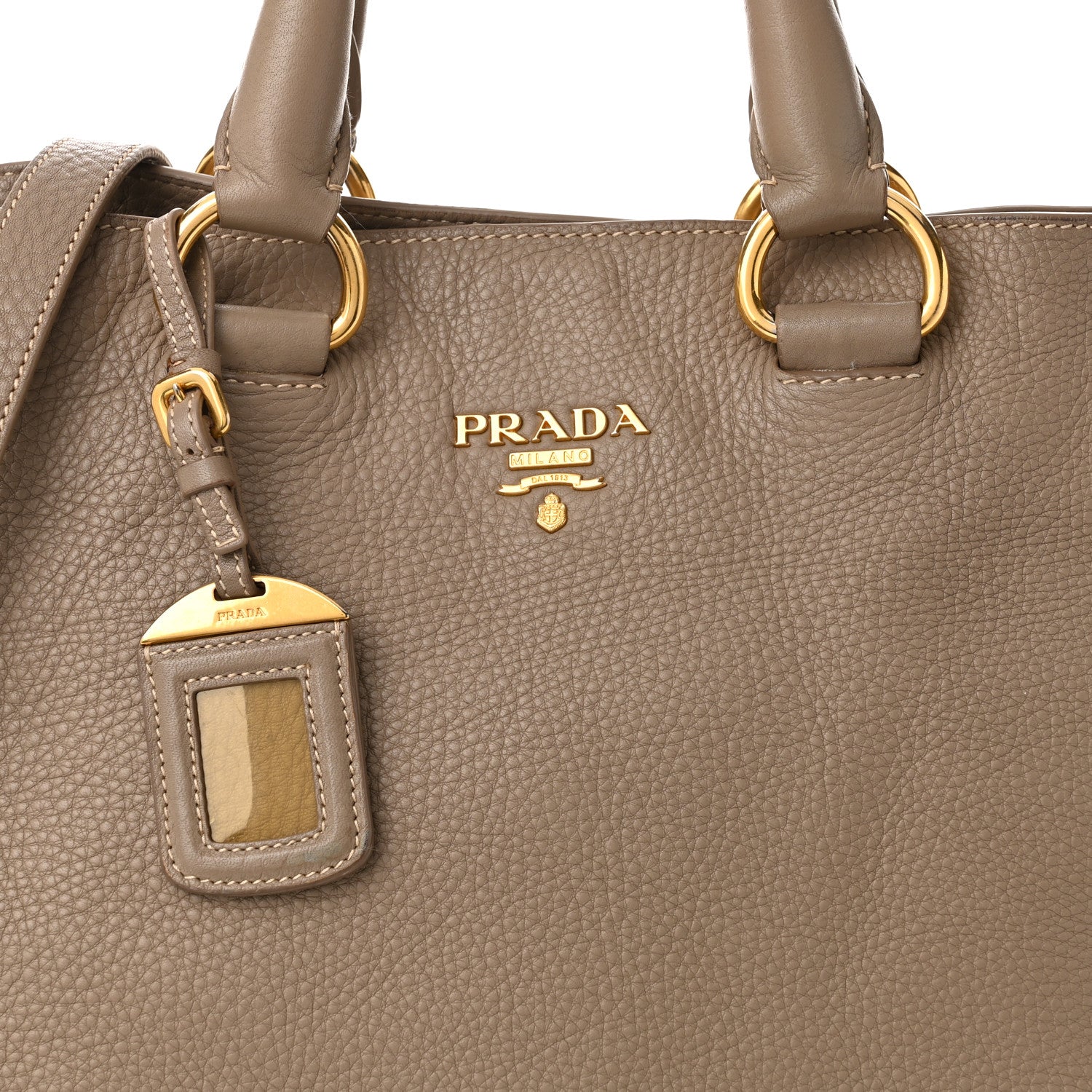Prada Vitello Daino Tote Argilla 9 of 15