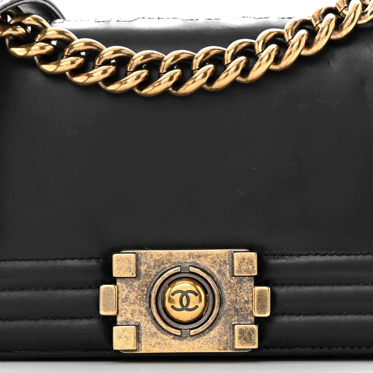 Chanel Glazed Calfskin Small Boy Flap Black 8 of 11